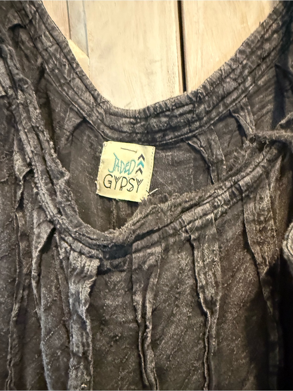 Jaded Gypsy Textured Black Boho Romper